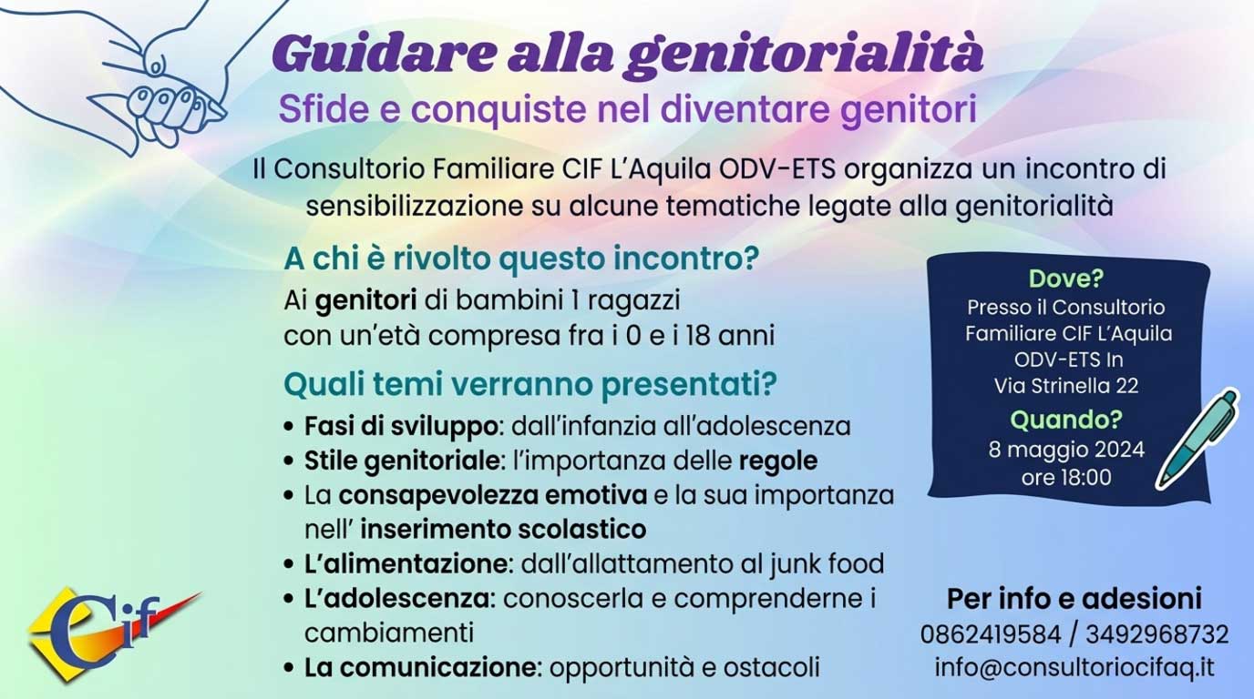 Primo appuntamento degli incontri dedicati alla genitorialita
